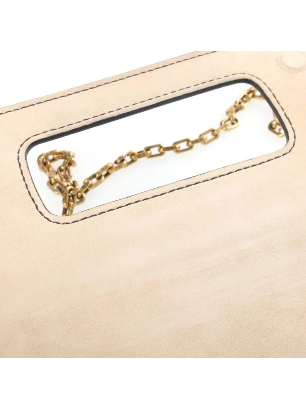 Dior J'Adior Chain Flap Shoulder Bag Ivory Leather Gold